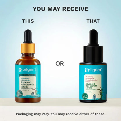 Pilgrim 3% Redensyl, 4% Anagain & 5% Capilia Stem Cell Complex Advanced Hair Growth Serum