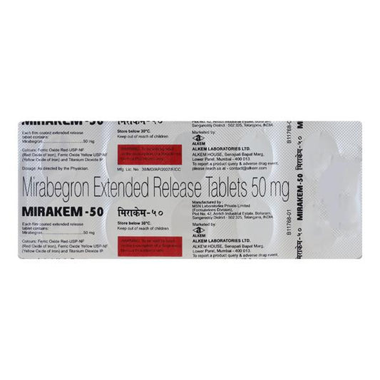 Mirakem 50mg Tablet 10'S