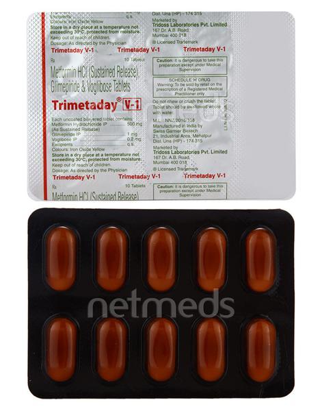 Trimetaday V 1mg Tablet 10'S