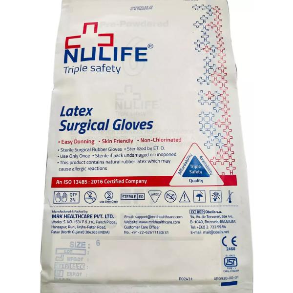 NULIFE 6 Sterile Gloves 2's