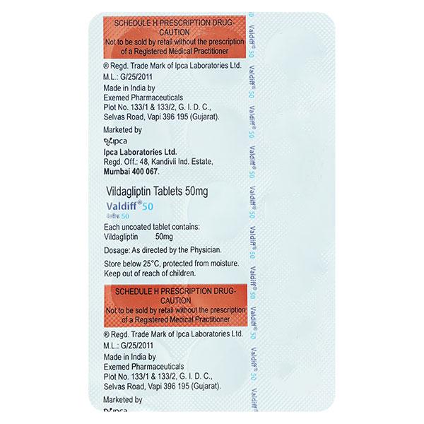 VALDIFF 50mg Tablet 15's