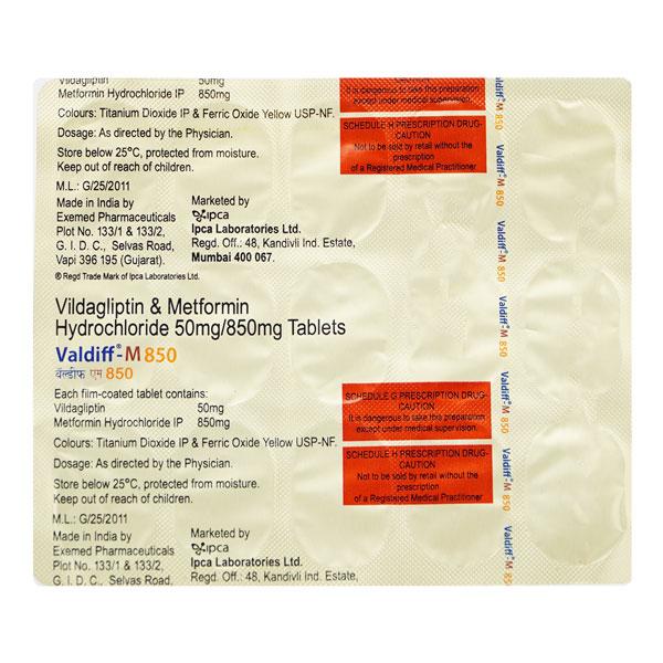 VALDIFF M 850 Tablet 15's
