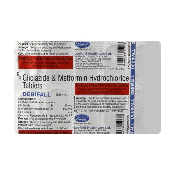 Debifall 80/500mg Tablet 10'S
