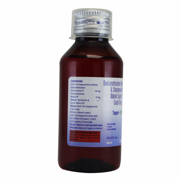 Topex DX Sugar Free Cough Syrup 100ml