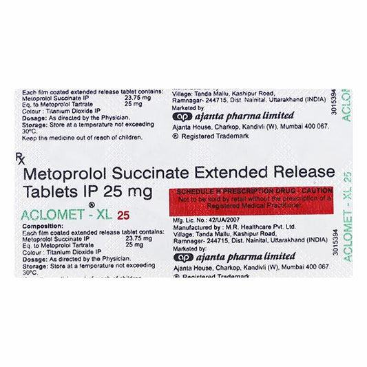 ACLOMET XL 25mg Tablet 10's