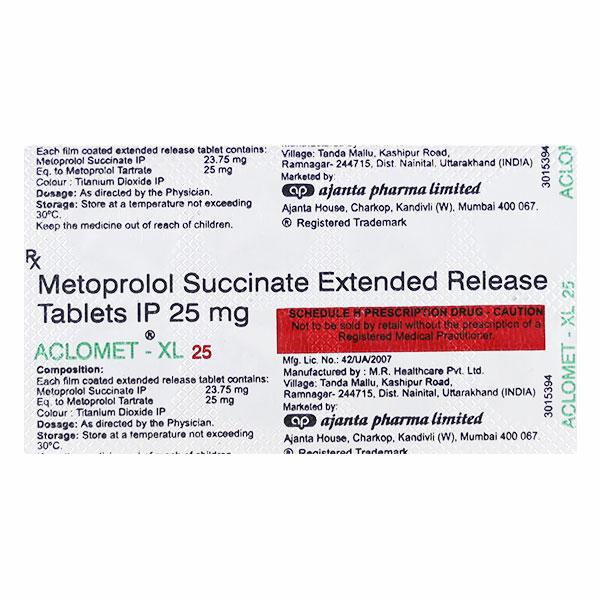 ACLOMET XL 25mg Tablet 10's