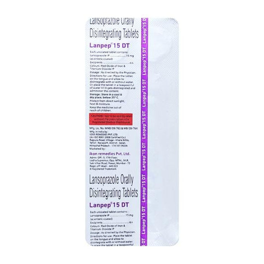 LANPEP DT 15 Orally Disintegrating Tablet 10's