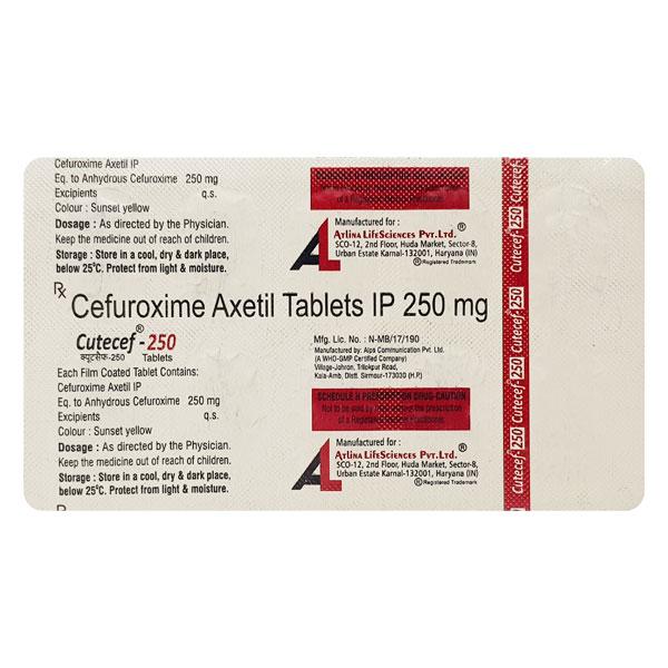 CUTECEF 250 Tablet 10's