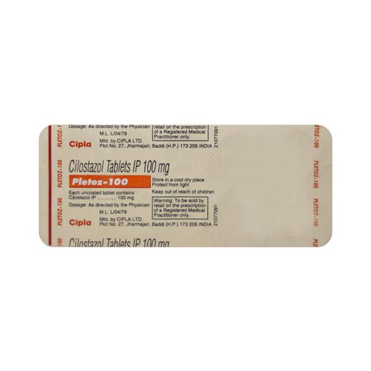 Pletoz 100mg Tablet 10'S
