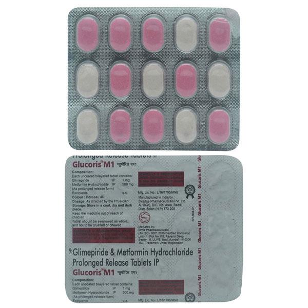 GLUCORIS M 1mg Tablet 15's