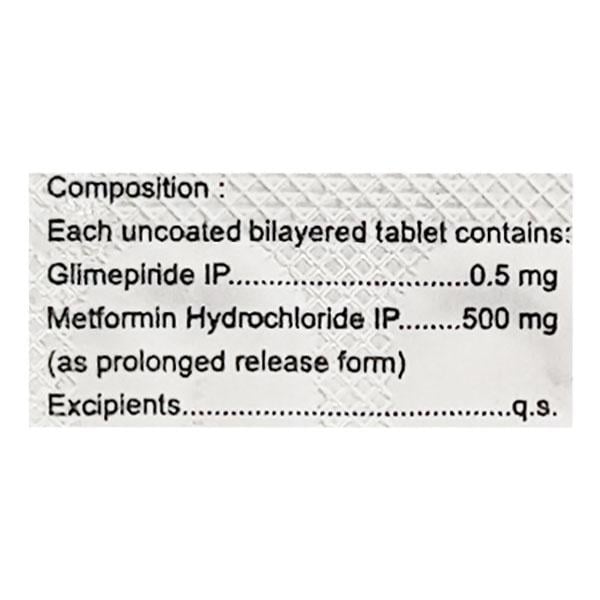 Glimisave M 0.5mg Tablet 15'S