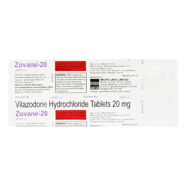 Zovane 20mg Tablet 10'S