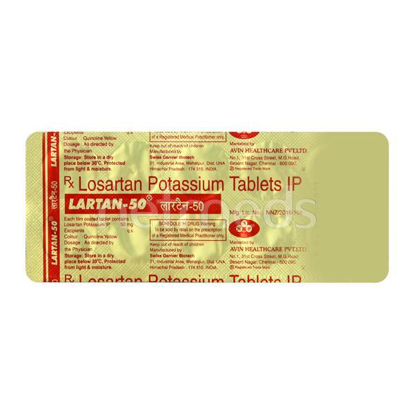 Lartan 50mg Tablet 10'S