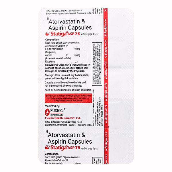 STATIGA ASP 75 Capsule 10's