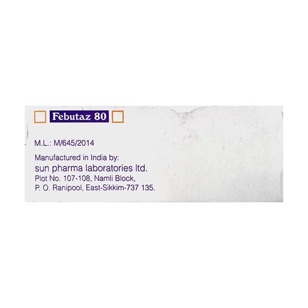 Febutaz 80mg Tablet 10'S