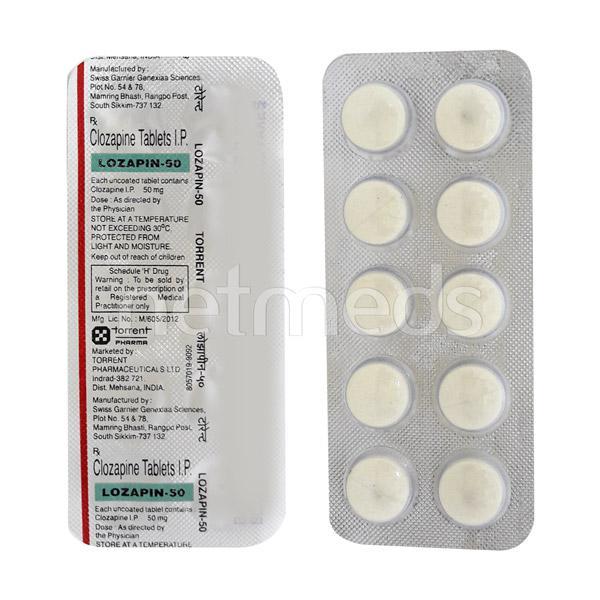 Lozapin 50mg Tablet 10'S