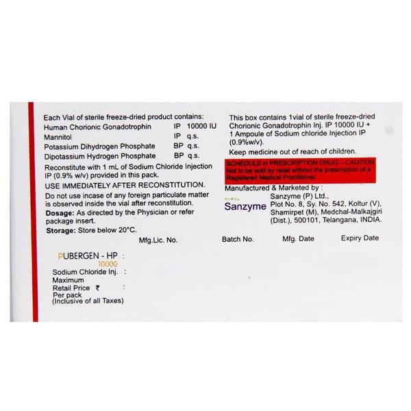 PUBERGEN HP 10000 Injection 1's
