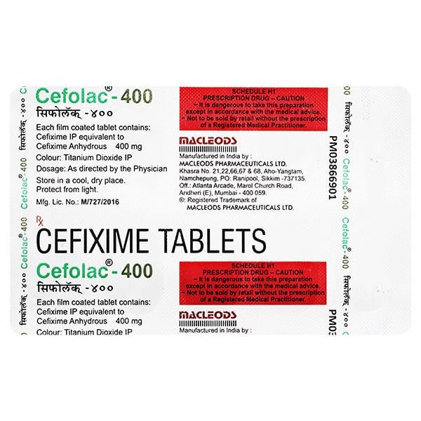 CEFOLAC 400 Tablet 10's