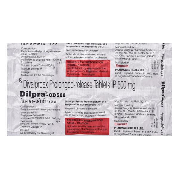 Dilpra OD 500mg Tablet 10'S