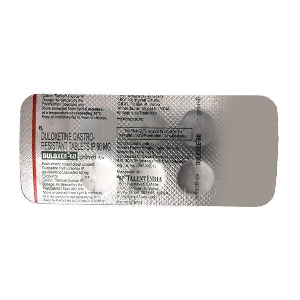 Duloxee 60mg Tablet 10'S