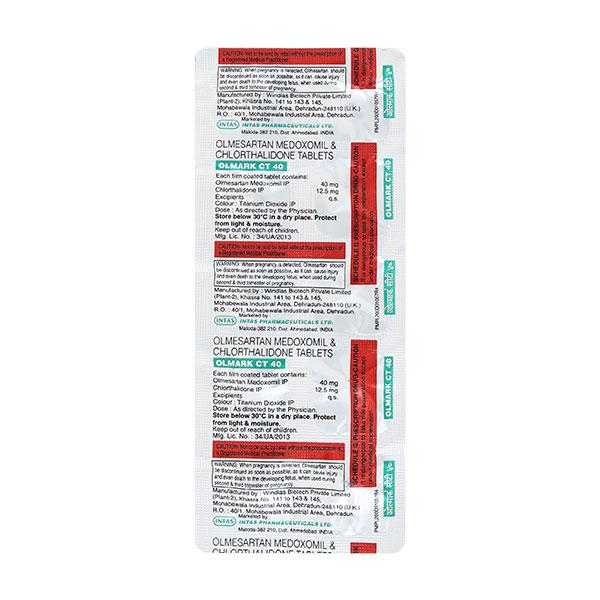 Olmark CT 40mg Tablet 10'S