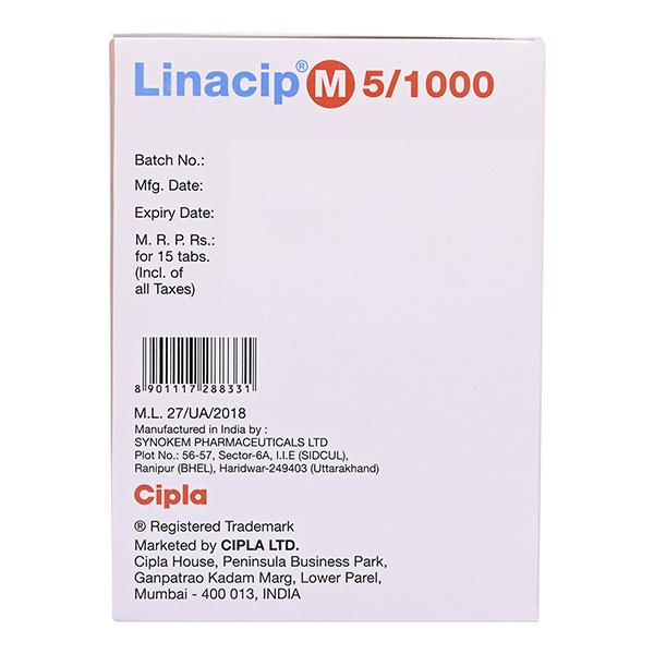 LINACIP M 5/1000 Tablet 15's