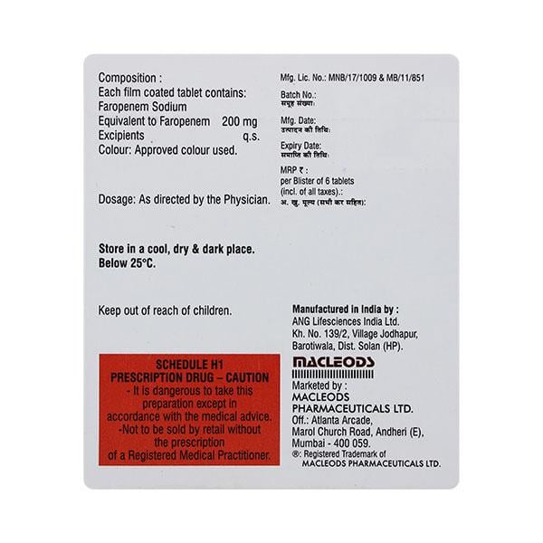 Orpenem 200mg Tablet 6'S