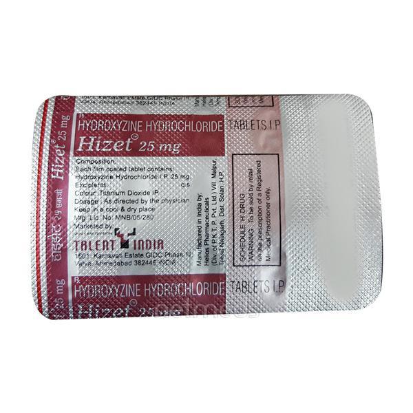 Hizet 25mg Tablet 15'S