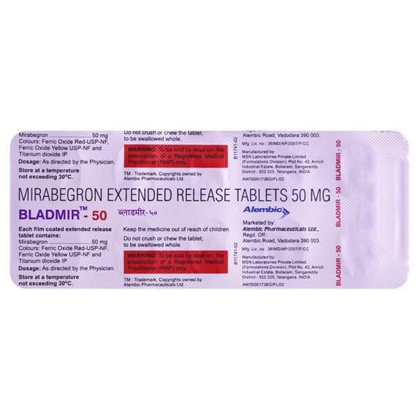 Bladmir 50mg Tablet 10'S