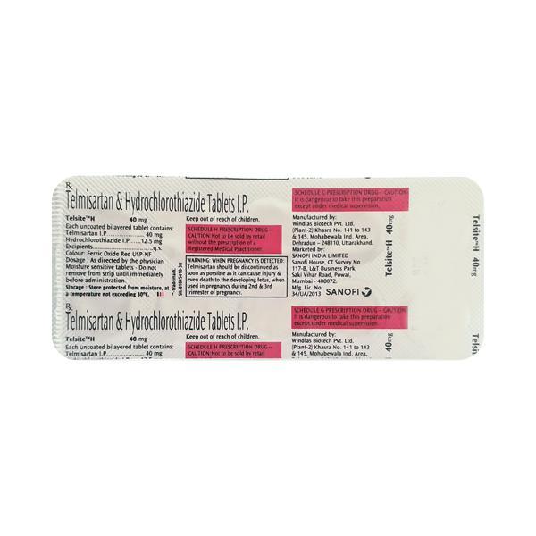 Telsite H 40mg Tablet 10'S
