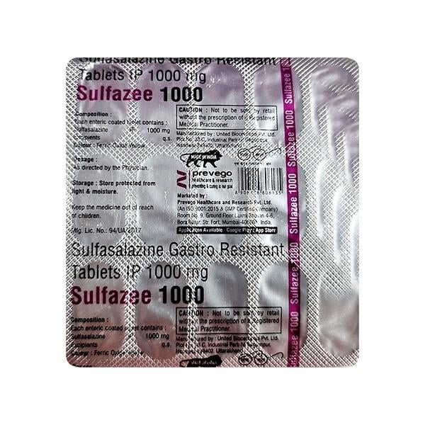 SULFAZEE 1000 Tablet 15's
