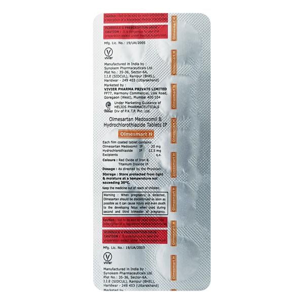 OLMESMART H 20mg Tablet 10's