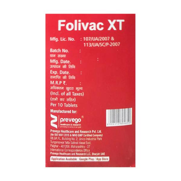 FOLIVAC XT Tablet 10's