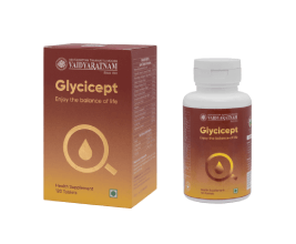 Glycicept Tablet 120 Nos - Vaidyaratnam Ayurveda