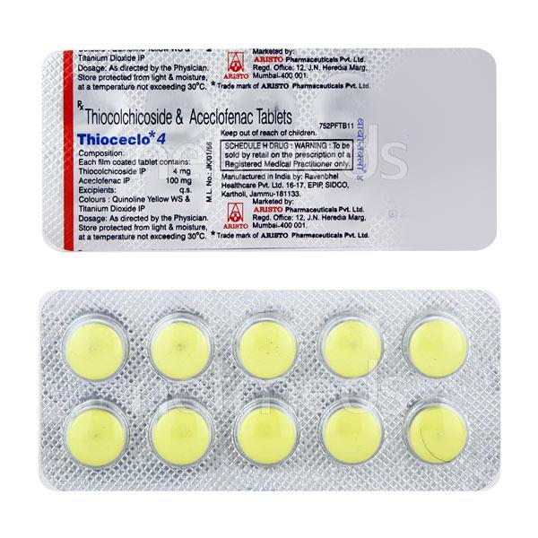 Thioceclo 4mg Tablet 10'S