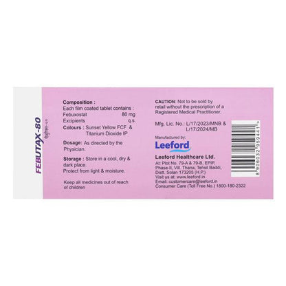 Febutax 80mg Tablet 10'S