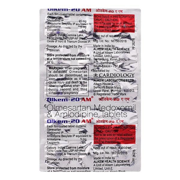 Olkem AM 20mg Tablet 15'S