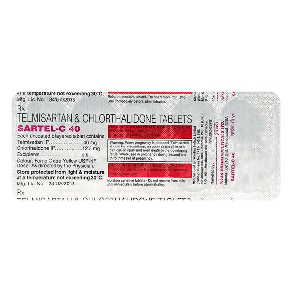 Sartel C 40mg Tablet 10'S