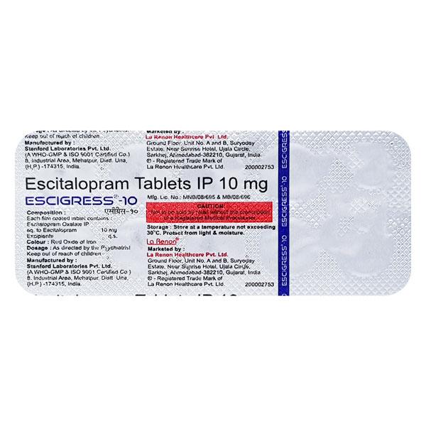 Escigress 10mg Tablet 10'S