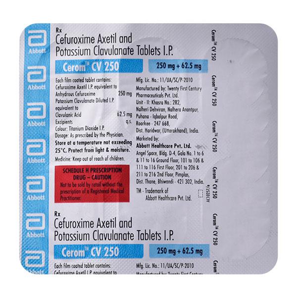 Cerom CV 250mg Tablet 6'S