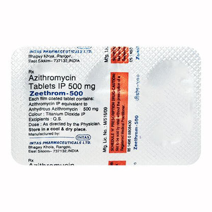 Zeethrom 500mg Tablet 3'S
