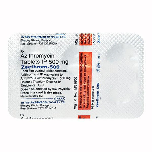 Zeethrom 500mg Tablet 3'S