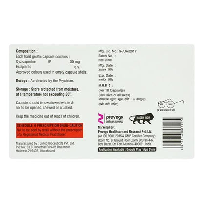 CYCLOPYURIN 50 Capsule 10's