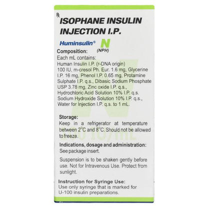 Huminsulin N 100IU Injection 1X10ml