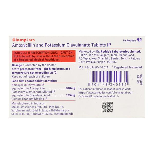 Clamp 625mg Tablet 10'S