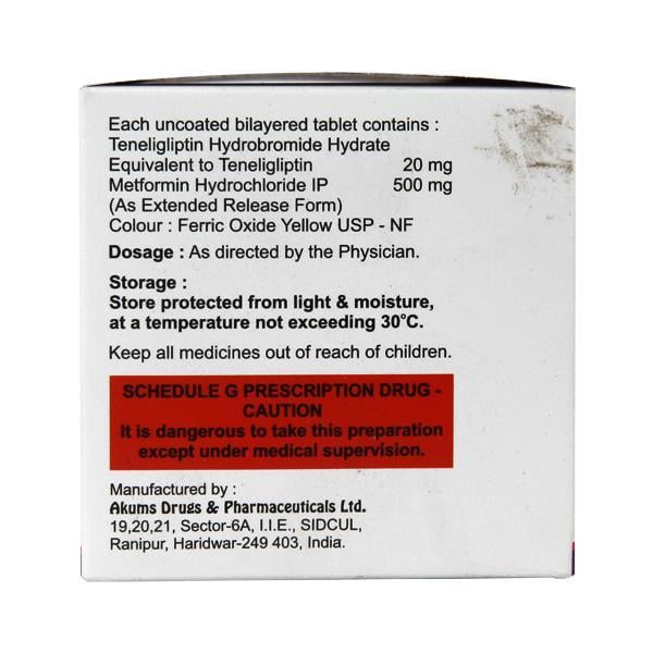 Teneliglip M 20/500mg Tablet 10'S