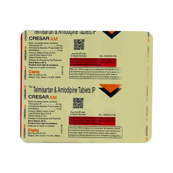 Cresar AM 40/5mg Tablet 15'S