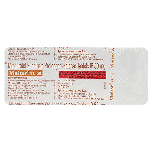 Vinicor XL 50mg Tablet 10'S