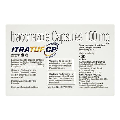 ITRATUF CP 100mg Capsule 30's