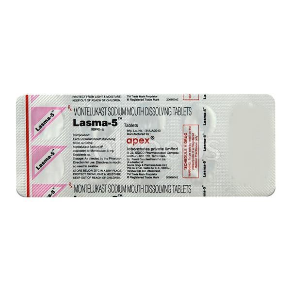 Lasma 5mg Tablet 10'S